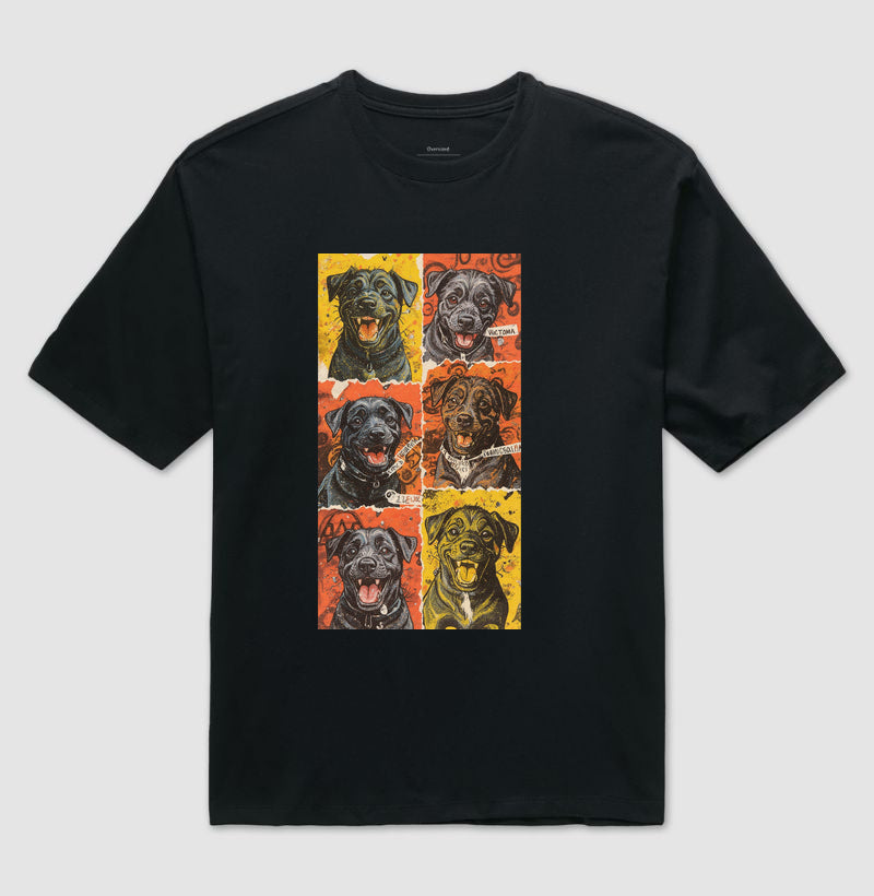 Camiseta Oversized Dogs da casa