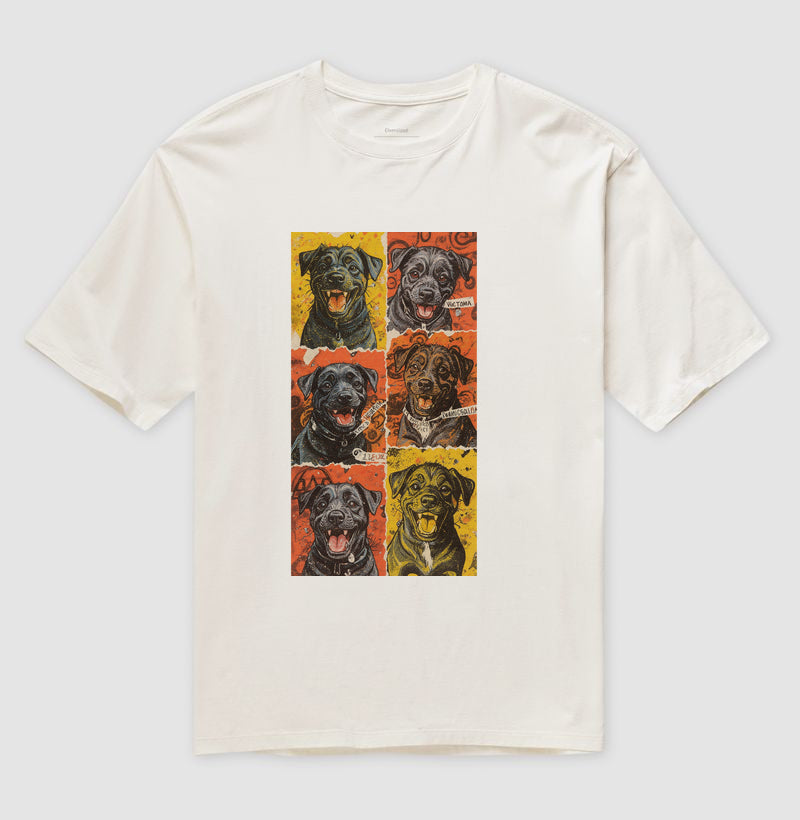 Camiseta Oversized Dogs da casa