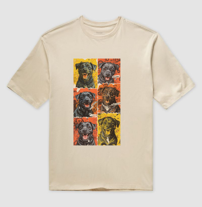 Camiseta Oversized Dogs da casa