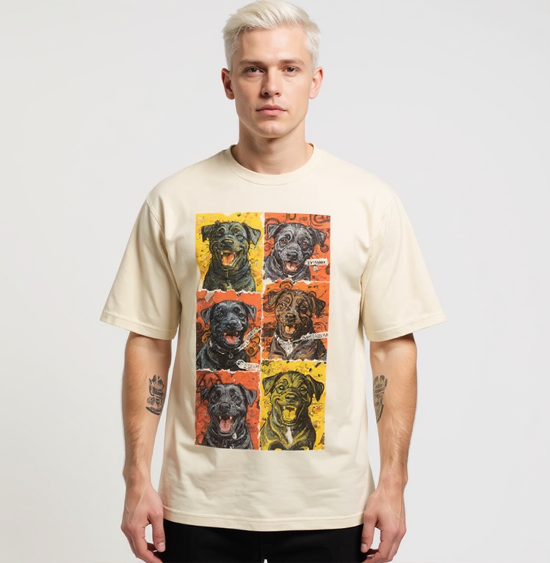 Camiseta Oversized Dogs da casa